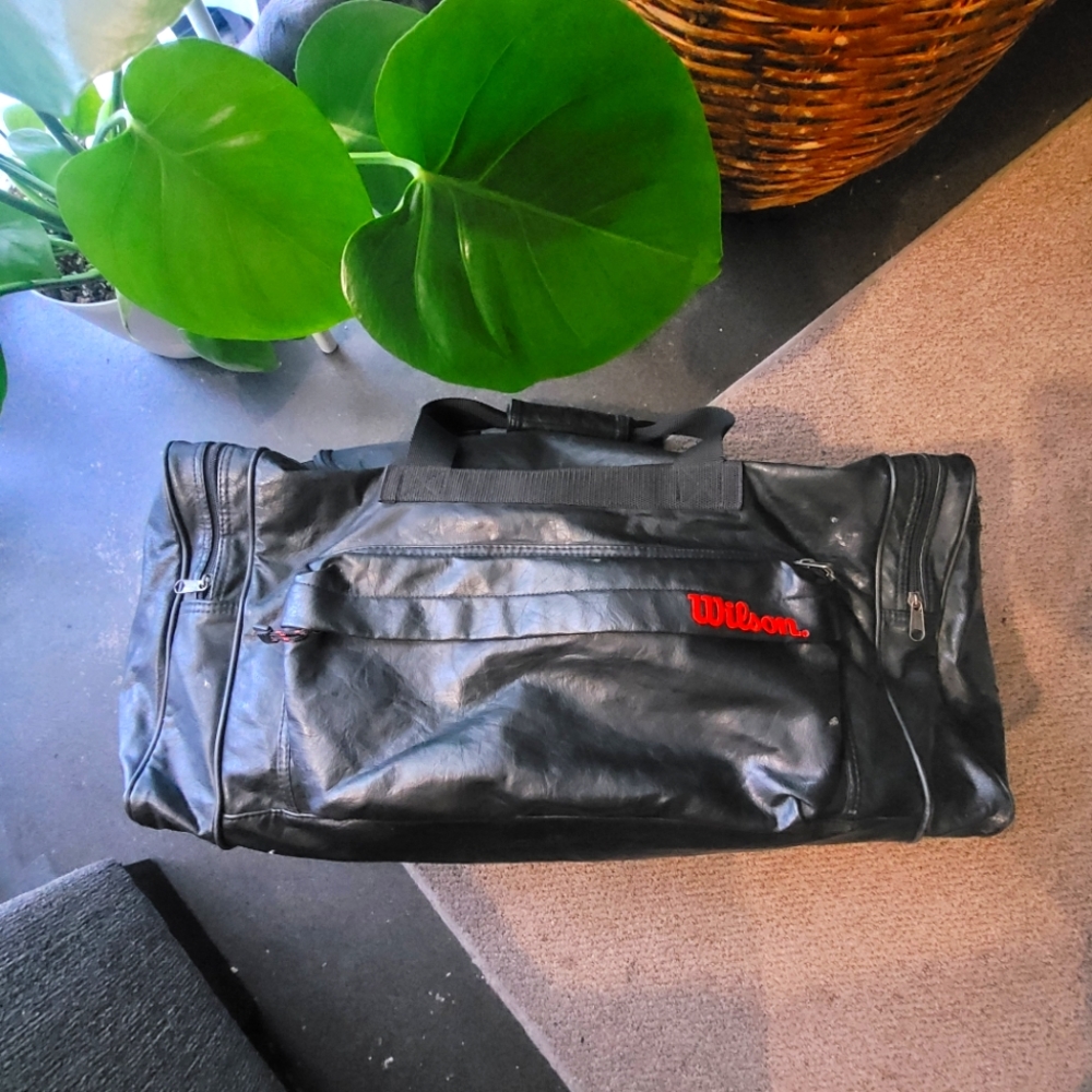 Wilson Leather Bag Travel/Gym Black
